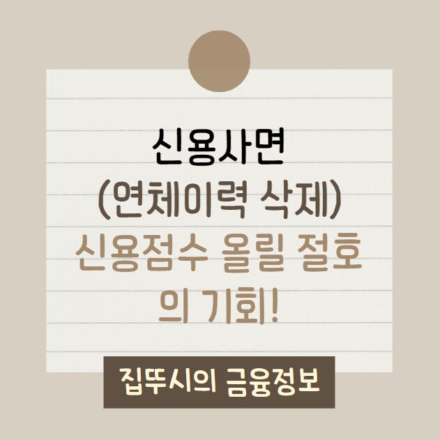 연체이력 삭제, 신용사면 | 이번에 신용점수 올릴 절호의 기회입니다. (신용사면 대상자, 조회)